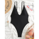 2023 High Cut Swimsuit Women One Piece V Neck Swimwear Female Solid Sexy Bodysuit Bathers Bathing Swimming Suit Summer Beachwear